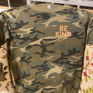NWOT Alternative Apparel “Be Kind” Camo Sweatshirt